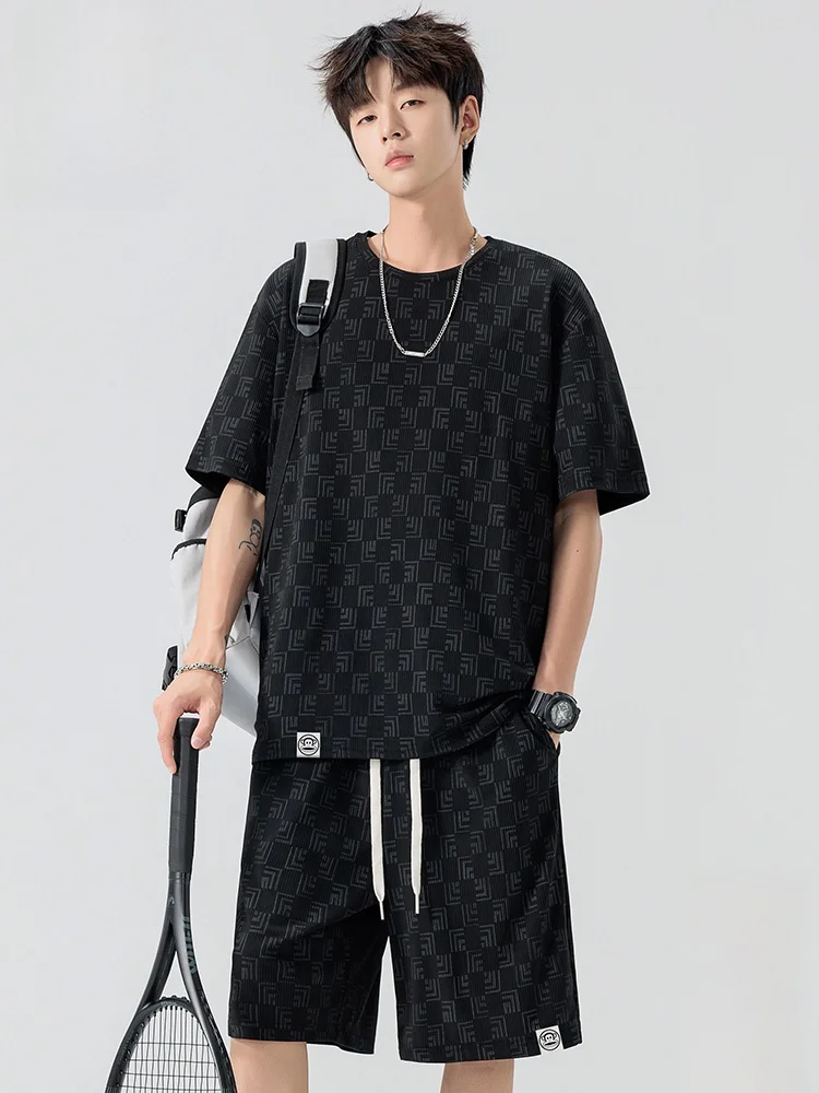 Ice Silk Loose Fit ort Sve T-irt Set for Men Summer Lightweight Casual Sportswear Polyester Fiber Five-Quar...
Ice Silk Loose Fit ort Sve T-irt Set for Men Summer Lightweight Casual Sportswear Polyester Fiber Five-Quar...