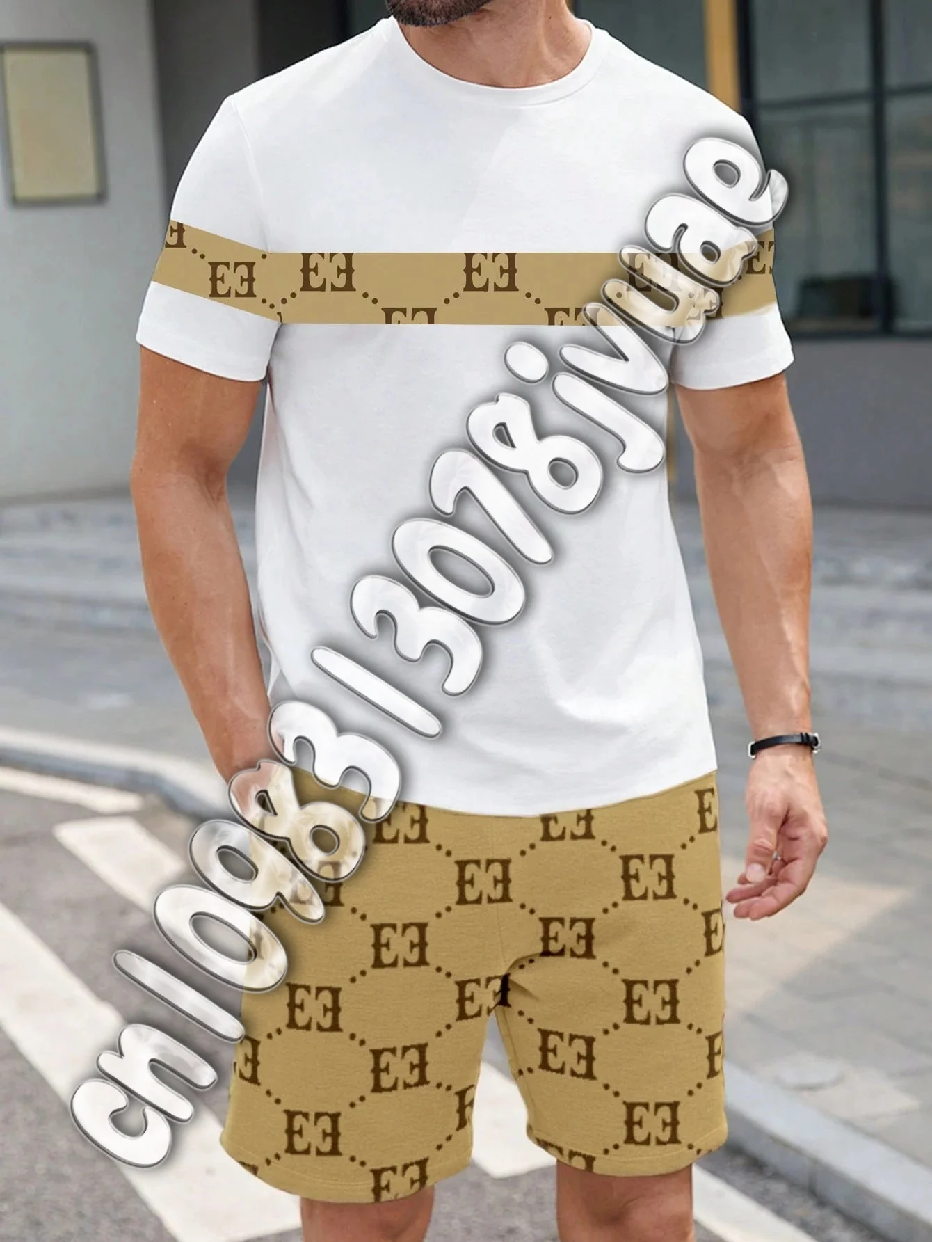 Summer Fashion Men's Suit Casual Beach Shorts Set 3D Print Stripe Short Sleeve T Shirt Round Neck 2 Piece Outfits Man Clothing
Summer Fashion Men's Suit Casual Beach Shorts Set 3D Print Stripe Short Sleeve T Shirt Round Neck 2 Piece Outfits Man Clothing