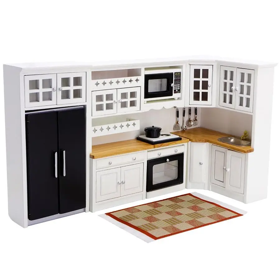 Miniature Dollhouse Furniture on 112 Scale, Modern Dollhouse Kitchen with Dollhouse Accessories Set
Miniature Dollhouse Furniture on 112 Scale, Modern Dollhouse Kitchen with Dollhouse Accessories Set
