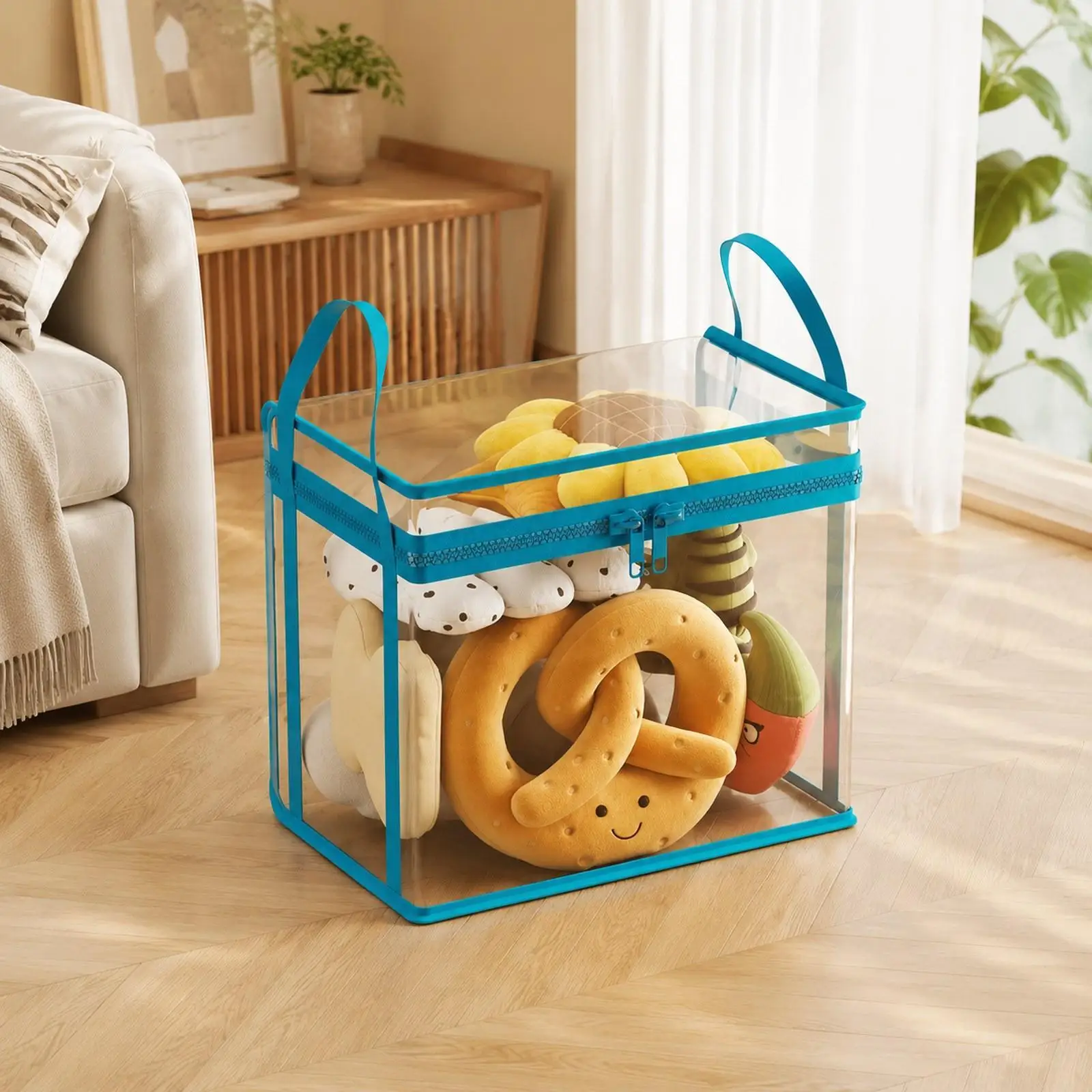 Clear Dustproof Doll Organizer Box Large PVC Stuffed Toy Storage Bag with Handle for Children Playhouse Living Room Nursery
Clear Dustproof Doll Organizer Box Large PVC Stuffed Toy Storage Bag with Handle for Children Playhouse Living Room Nursery