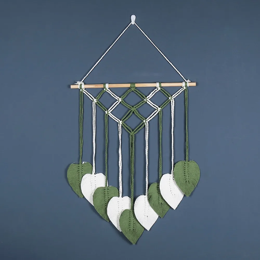 Tassel Leaf Bohemian Woven Tapestry Nordic Style Contrasting Color Dreamcatcher Tapestry Handmade Tassel Design
Tassel Leaf Bohemian Woven Tapestry Nordic Style Contrasting Color Dreamcatcher Tapestry Handmade Tassel Design