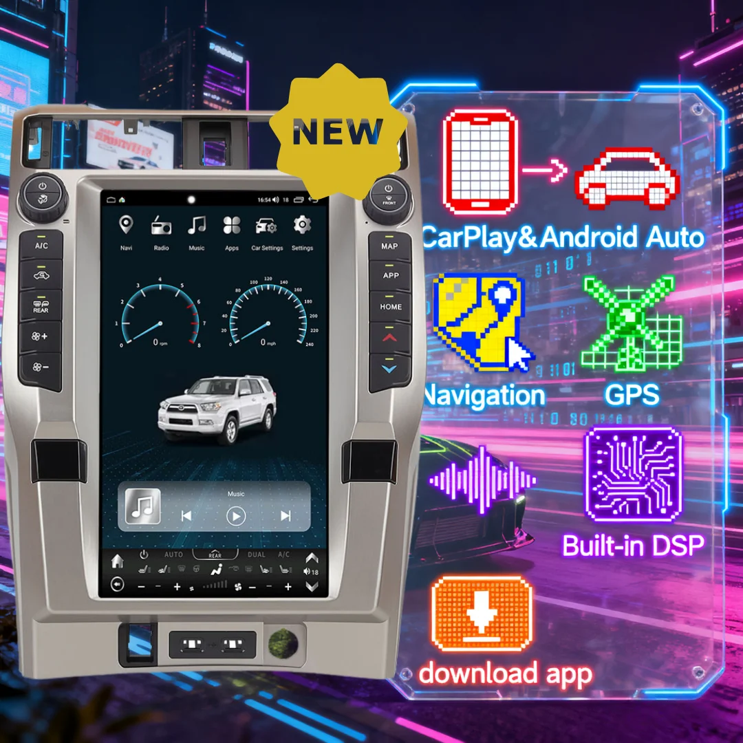 16 inch Screen For Toyota 4RUNNER 2010-2023 Wireless Carplay GPS Navi Head Unit Android Car Multimedia Video Player Stereo Radio
16 inch Screen For Toyota 4RUNNER 2010-2023 Wireless Carplay GPS Navi Head Unit Android Car Multimedia Video Player Stereo Radio