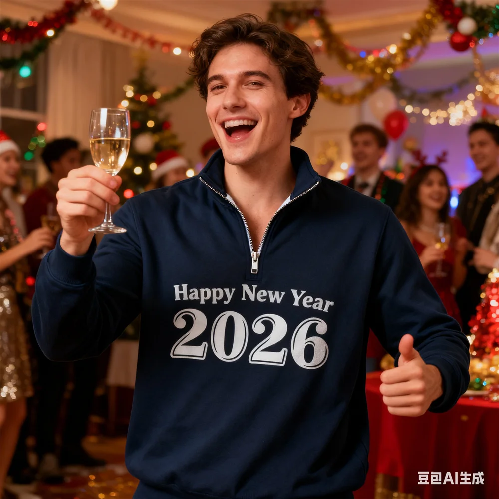 2026 Happy New Year Fashion Creative Zipper Sweatshirt Men's Festival Party Long Sleeve Zip Collar Pullover Loose Casual Clothes
2026 Happy New Year Fashion Creative Zipper Sweatshirt Men's Festival Party Long Sleeve Zip Collar Pullover Loose Casual Clothes