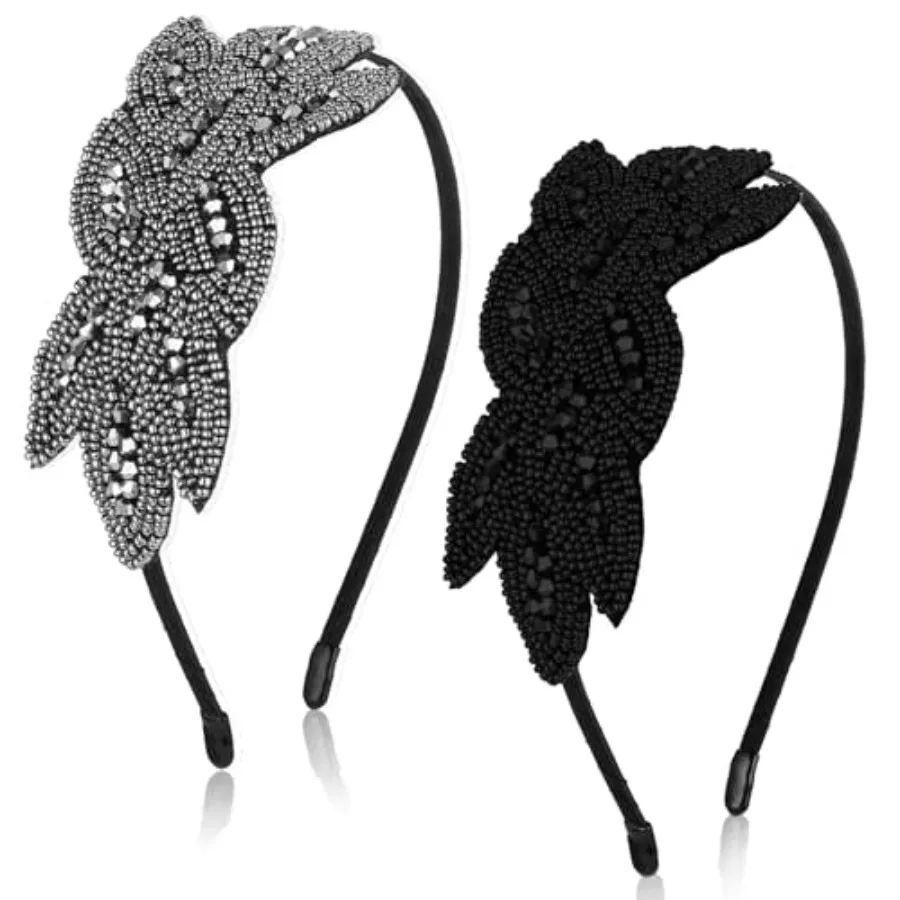 Sibba Vintage 1920s Flapper Headband 2-Pack Sparkling Rhinestone Sequin Gatsby Headpiece for Women, Roaring Twenties Costume He
Sibba Vintage 1920s Flapper Headband 2-Pack Sparkling Rhinestone Sequin Gatsby Headpiece for Women, Roaring Twenties Costume He