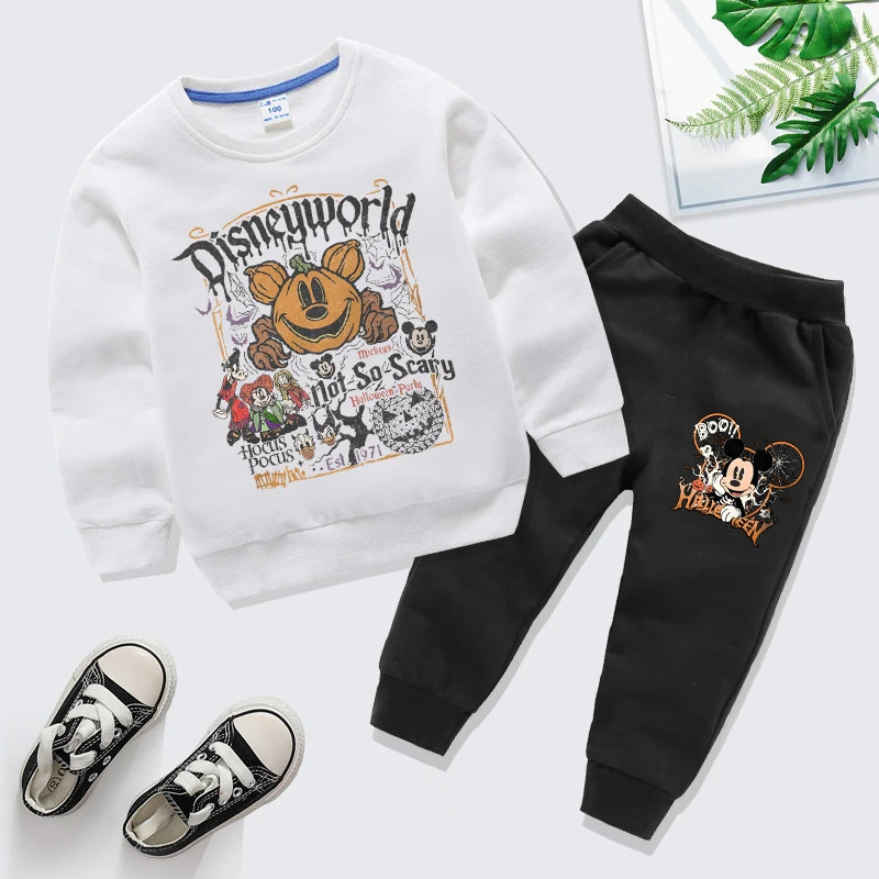 Хэллоуин Disney World Mickey's Not So Scary, комплекты свитшотов, детские комплекты из 2 предметов с длинными рукавами, толстовки + штаны, подарки на Хэллоуин
Хэллоуин Disney World Mickey's Not So Scary, комплекты свитшотов, детские комплекты из 2 предметов с длинными рукавами, толстовки + штаны, подарки на Хэллоуин