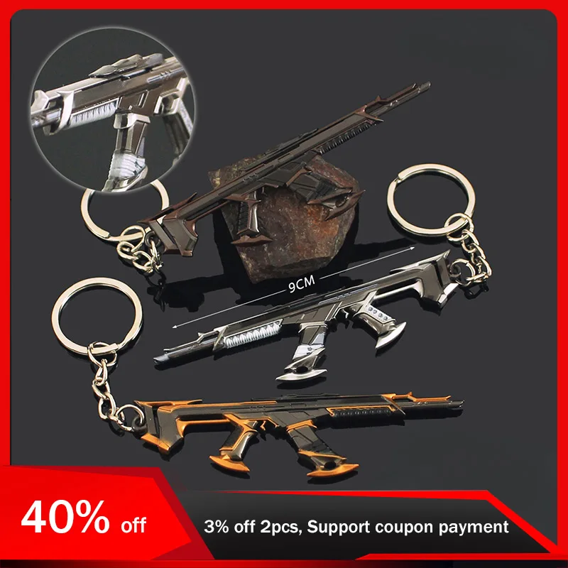 Valorant 9cm/3.54in Keychain Toy Guns Metal Pendant Model Mob Game Peripherals Black Wave Funny Boyfriend Gift Desk Ornaments
Valorant 9cm/3.54in Keychain Toy Guns Metal Pendant Model Mob Game Peripherals Black Wave Funny Boyfriend Gift Desk Ornaments