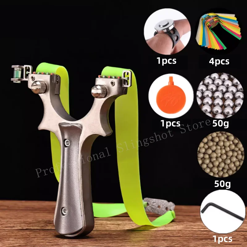 High Precision Stainless Steel Slingshot Outdoor Hunting Slingshot Using Fiber Optic Sights Flat Rubber Strap Slingshot
High Precision Stainless Steel Slingshot Outdoor Hunting Slingshot Using Fiber Optic Sights Flat Rubber Strap Slingshot