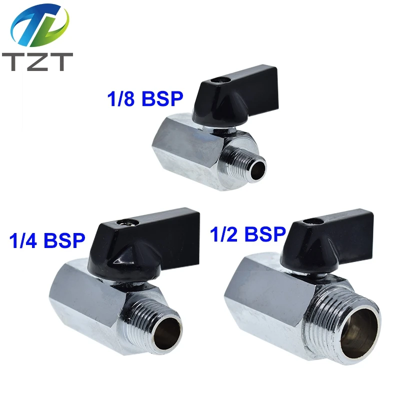 1PCS Mini Brass Ball Valve 1/2, 1/4", 1/8" BSP Male To Female TZT Air Compressor Water Gas Oil Shut Off Valve
1PCS Mini Brass Ball Valve 1/2, 1/4", 1/8" BSP Male To Female TZT Air Compressor Water Gas Oil Shut Off Valve
