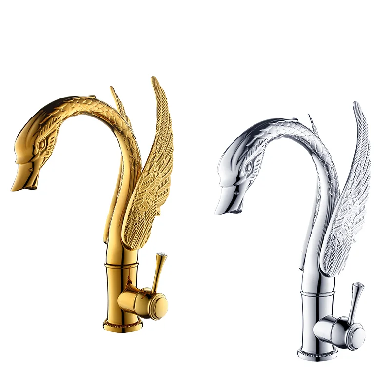 Modern Single-Hole Swan Design Brass Faucet 1052-3 Single-Handle Bathroom Basin Tap Ceramic Valve Core Unique Single-Handle
Modern Single-Hole Swan Design Brass Faucet 1052-3 Single-Handle Bathroom Basin Tap Ceramic Valve Core Unique Single-Handle