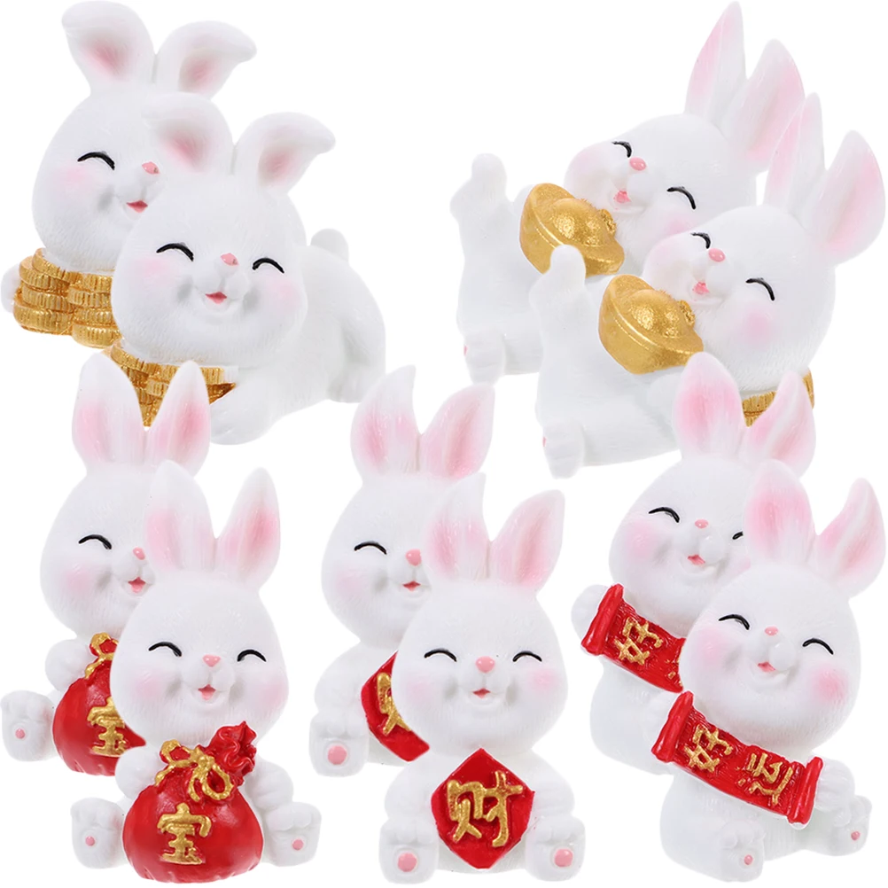 10 Pcs Resin Rabbit Figurines Small L naments Cartoon Bunny Decorations Year of Rabbit Gifts Accessories
10 Pcs Resin Rabbit Figurines Small L naments Cartoon Bunny Decorations Year of Rabbit Gifts Accessories