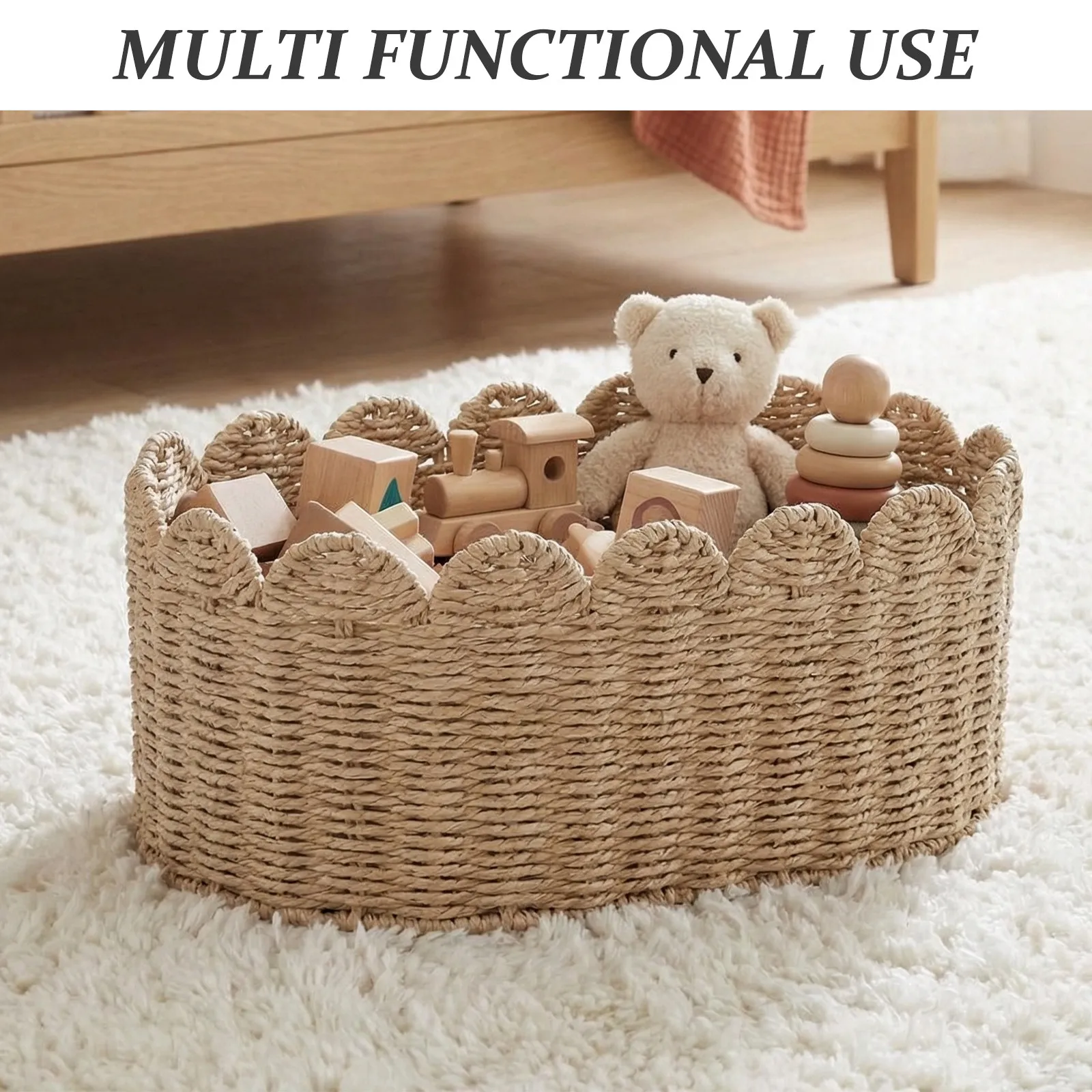 2 Pcs Kitchen Spice Jar Basket Woven Storage Book Bin Hamper Hand Baskets Paper Rope Hand-woven Organizer for Shelves
2 Pcs Kitchen Spice Jar Basket Woven Storage Book Bin Hamper Hand Baskets Paper Rope Hand-woven Organizer for Shelves