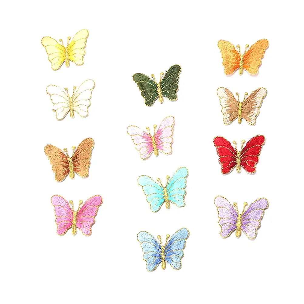 12 Pcs Embroidered Butterfly Rayon Applique Iron On Patches Creative Shape Clothes Decorations Hot Melt Adhesive Back Sew On
12 Pcs Embroidered Butterfly Rayon Applique Iron On Patches Creative Shape Clothes Decorations Hot Melt Adhesive Back Sew On