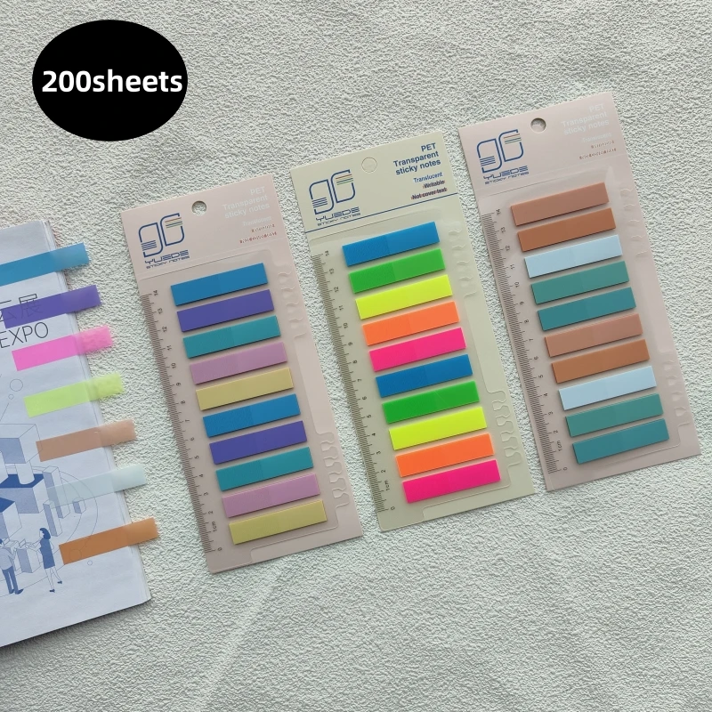 200 Sheets Clear Transparent Sticky Notes Tabs Self-Adhesive Bookmark Page Markers for Books Annotation Stationery
200 Sheets Clear Transparent Sticky Notes Tabs Self-Adhesive Bookmark Page Markers for Books Annotation Stationery