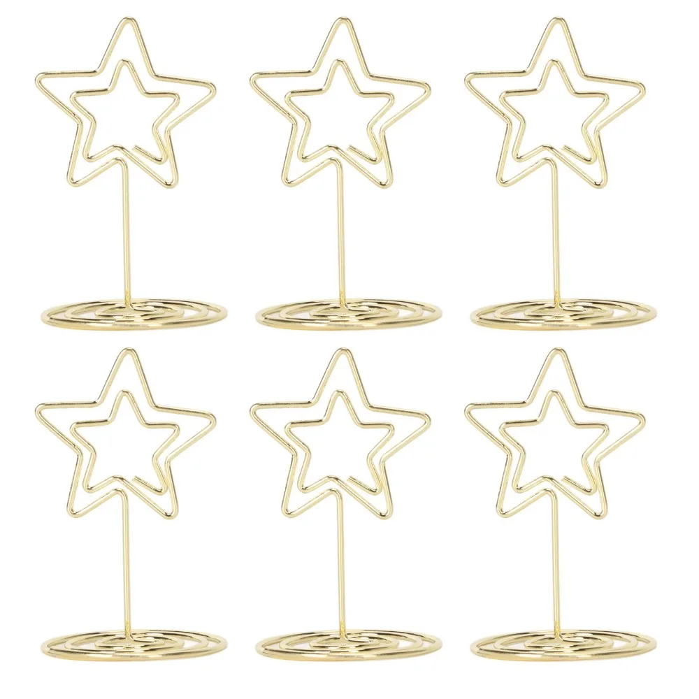 20PCS Star Shape Place Card Holder 5cm Height Gold Photo Picture Holders Elegant Mini Size Card Holder Stand Wedding Reception
20PCS Star Shape Place Card Holder 5cm Height Gold Photo Picture Holders Elegant Mini Size Card Holder Stand Wedding Reception