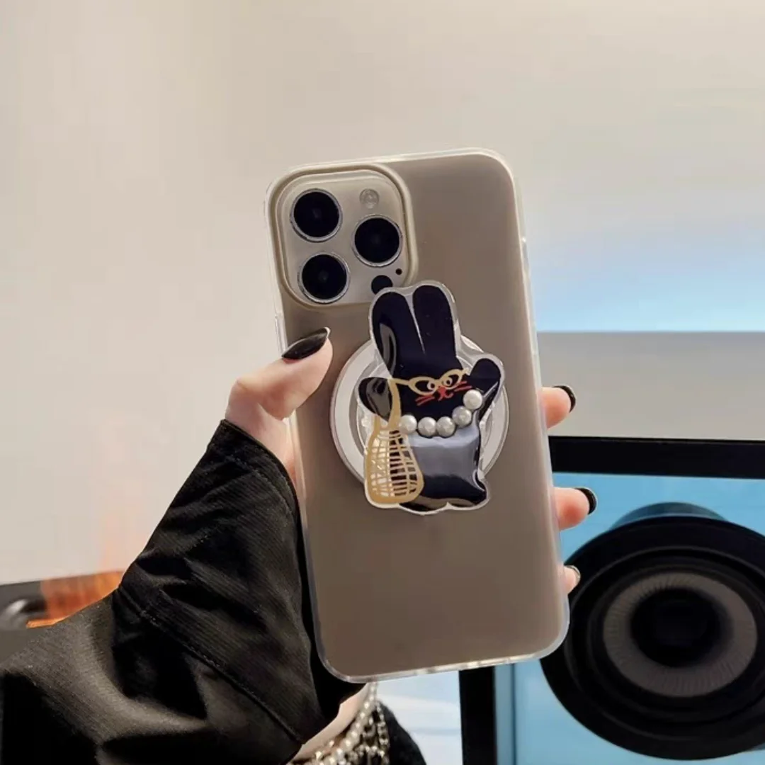 Милый маленький черный кролик Magsafe Griptok, держатель для телефона, кольцо на палец, подставка для iPhone 16, Samsung Girl, кронштейн 
Милый маленький черный кролик Magsafe Griptok, держатель для телефона, кольцо на палец, подставка для iPhone 16, Samsung Girl, кронштейн