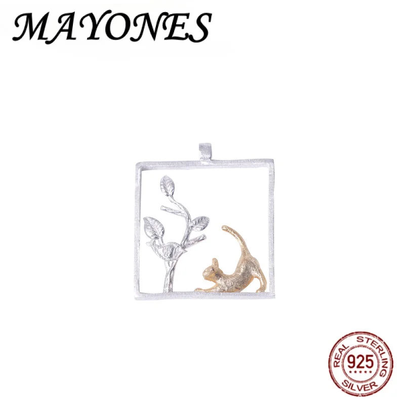 Truly s925 Pure Silver Creative Cat Branch Pendant Without Chain Women's Retro Fashion High-end Jewelry
Truly s925 Pure Silver Creative Cat Branch Pendant Without Chain Women's Retro Fashion High-end Jewelry