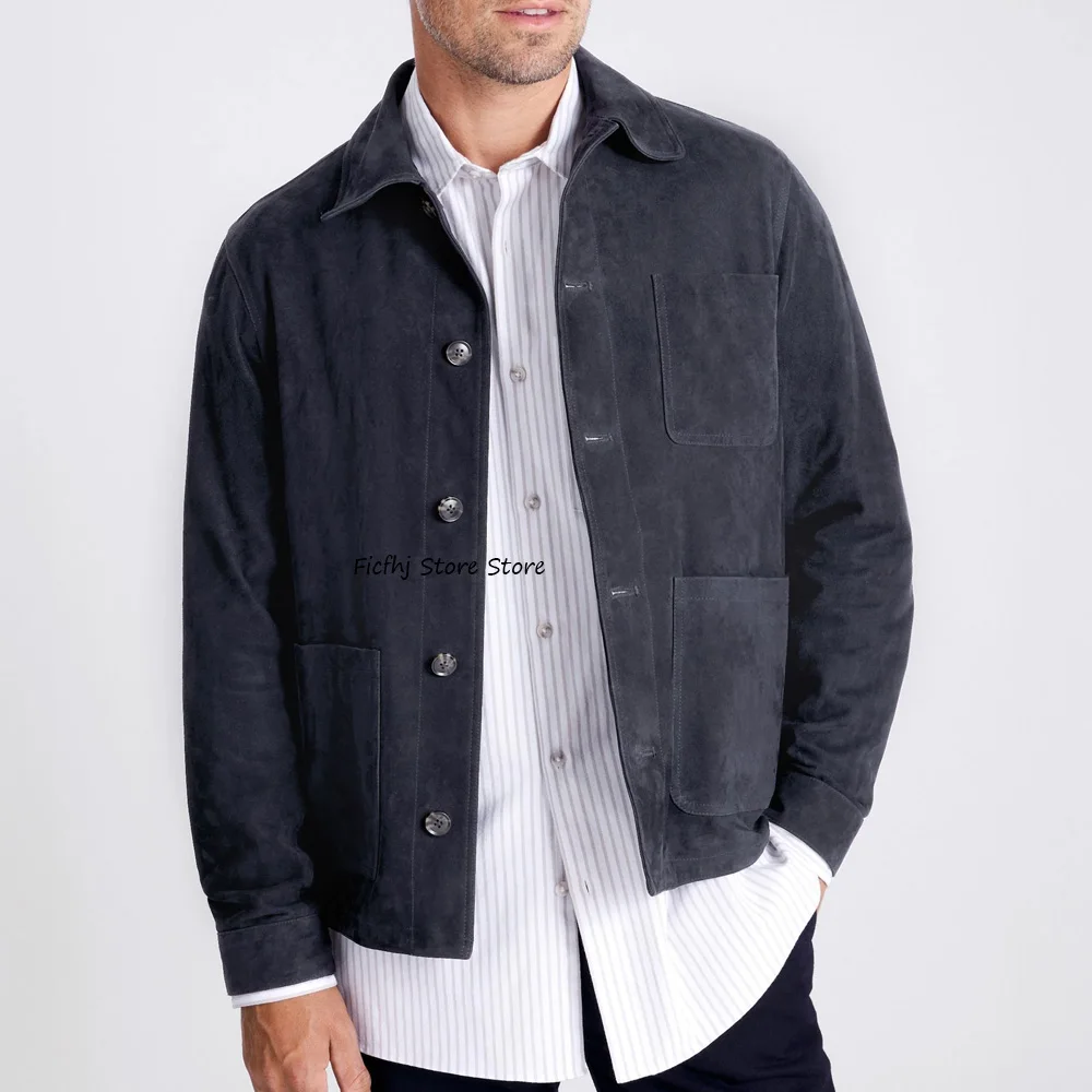 Стильные мужские куртки высокого качества из искусственной замши с воротником с лацканами, повседневный костюм, однобортное мужское социальное пальто, городские пиджаки
Стильные мужские куртки высокого качества из искусственной замши с воротником с лацканами, повседневный костюм, однобортное мужское социальное пальто, городские пиджаки
