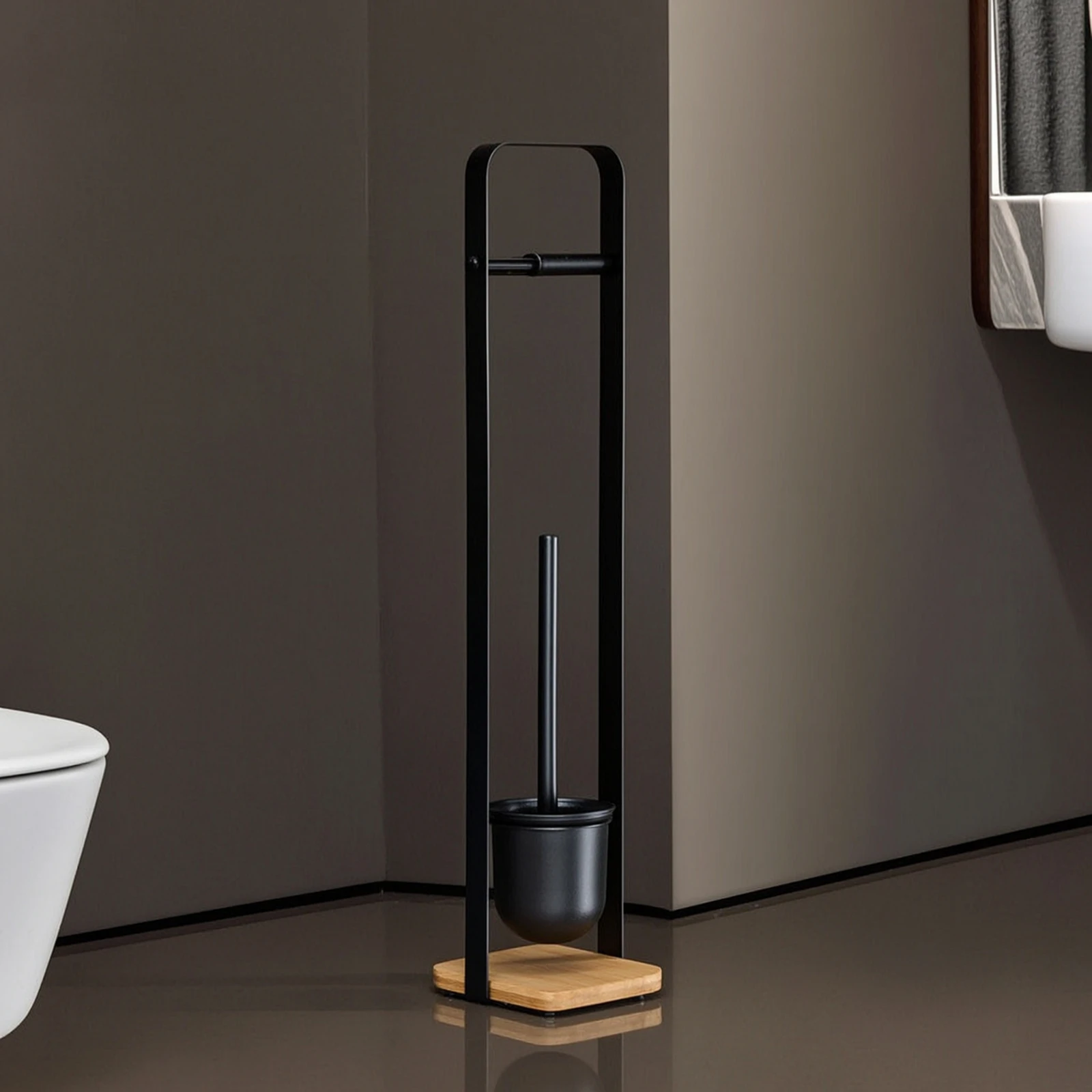 Bathroom Tissue Holder with Toilet Brush Modern Bathroom Accessory Organizer Long-Lasting
Bathroom Tissue Holder with Toilet Brush Modern Bathroom Accessory Organizer Long-Lasting