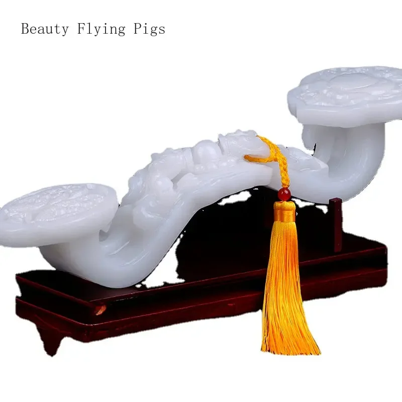 25cm Natural White Jade stone Ruyi Pixiu Decoration Home Office Table Decoration Gift feng shui decorative figurines
25cm Natural White Jade stone Ruyi Pixiu Decoration Home Office Table Decoration Gift feng shui decorative figurines