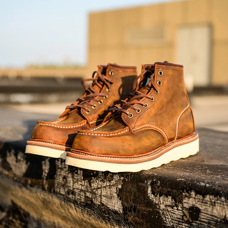 Ameika Jie 1907 Work Boots 875 Retro Mad Skin Boots Men High Top Cowhide Motorcycle Boots
Ameika Jie 1907 Work Boots 875 Retro Mad Skin Boots Men High Top Cowhide Motorcycle Boots