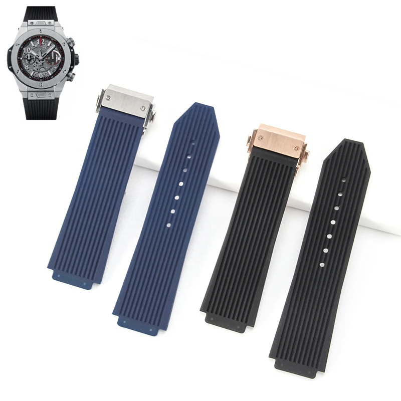 Soft silicone watch strap For HUBLOT Yubo Big Bang Men's waterproof and sweatproof high-quality rubber strap accessory 26 * 19MM
Soft silicone watch strap For HUBLOT Yubo Big Bang Men's waterproof and sweatproof high-quality rubber strap accessory 26 * 19MM