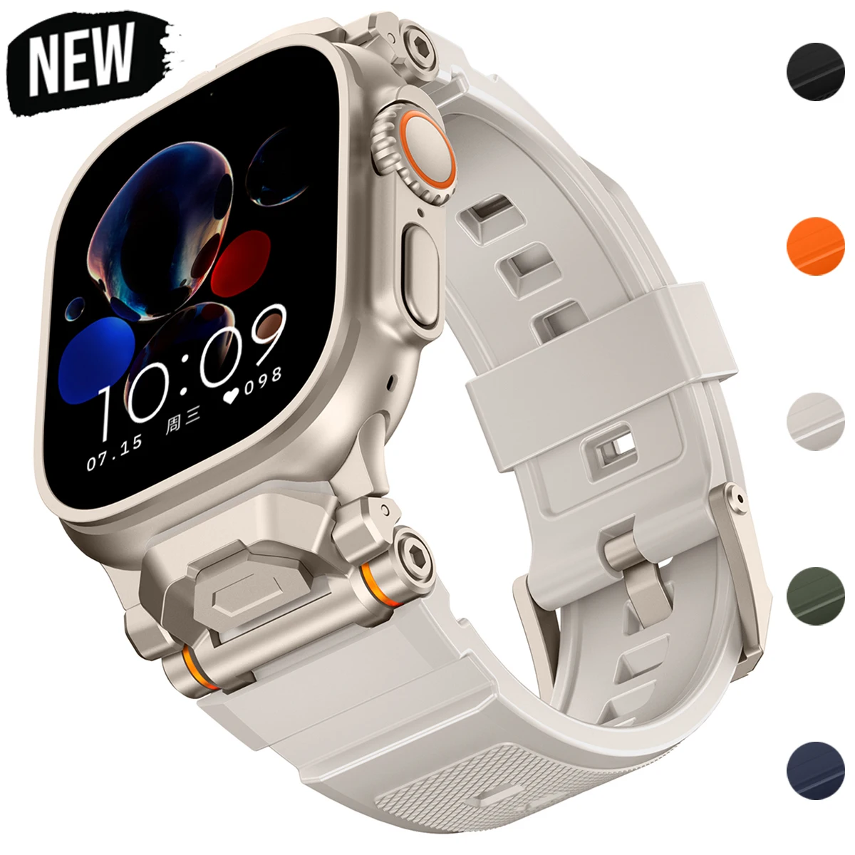 Резиновый спортивный ремешок для Apple Watch Ultra 2 49 мм 46 серии S10 9 87 se 654 Ремешок для iWatch 45 42 44 мм Браслет из ТПУ Металлический адаптер
Резиновый спортивный ремешок для Apple Watch Ultra 2 49 мм 46 серии S10 9 87 se 654 Ремешок для iWatch 45 42 44 мм Браслет из ТПУ Металлический адаптер