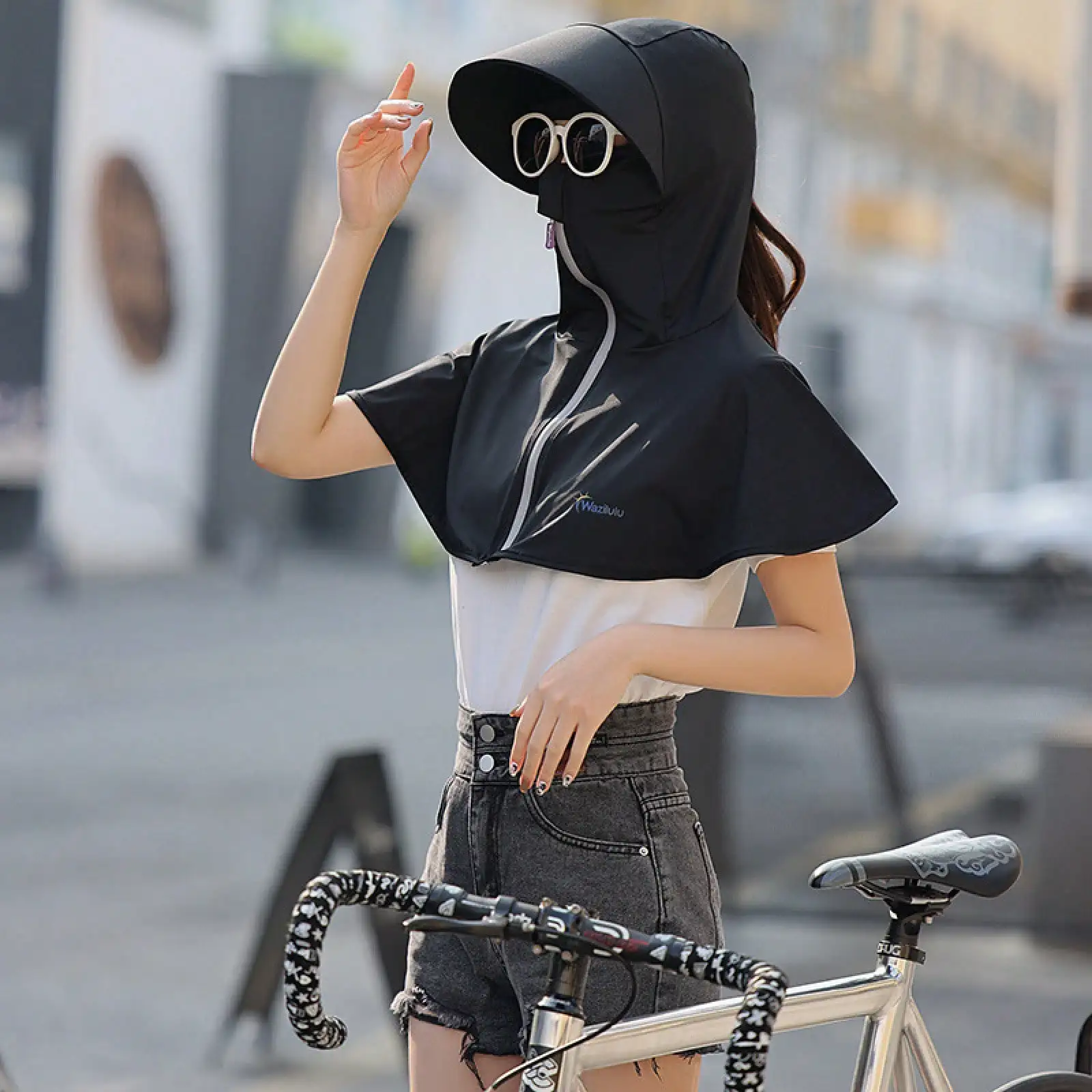 1pc Sun Protection Face Shield For Women, Face And Neck Cover, Neck Guard, Cycling Sun Hat, Summer Wide Brim Sun Hat, Suitable For Outdoor Wear
1pc Sun Protection Face Shield For Women, Face And Neck Cover, Neck Guard, Cycling Sun Hat, Summer Wide Brim Sun Hat, Suitable For Outdoor Wear