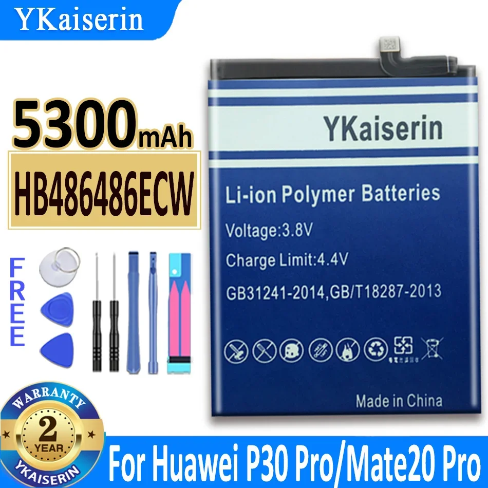 YKaiserin Аккумулятор HB 486486 ECW для Huawei P30 Pro P30Pro Mate20 Pro Mate 20 Pro Аккумулятор для телефона 5300 мАч + инструменты
YKaiserin Аккумулятор HB 486486 ECW для Huawei P30 Pro P30Pro Mate20 Pro Mate 20 Pro Аккумулятор для телефона 5300 мАч + инструменты