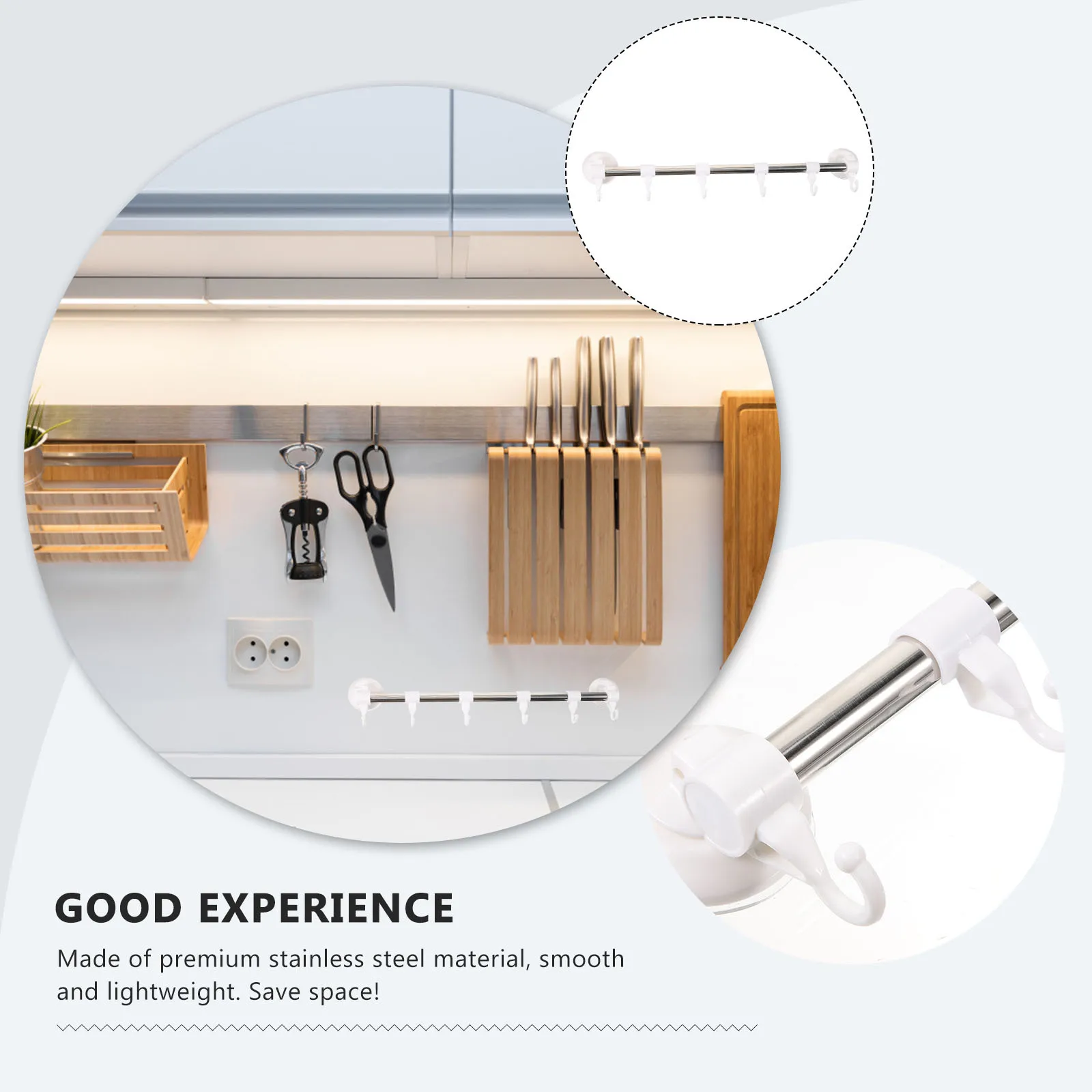 Suction Cup Towel Bar Stainless Steel 6 Hooks No Drill Bathroom Rack Kitchen Utensil Hanger Storage Organizer
Suction Cup Towel Bar Stainless Steel 6 Hooks No Drill Bathroom Rack Kitchen Utensil Hanger Storage Organizer