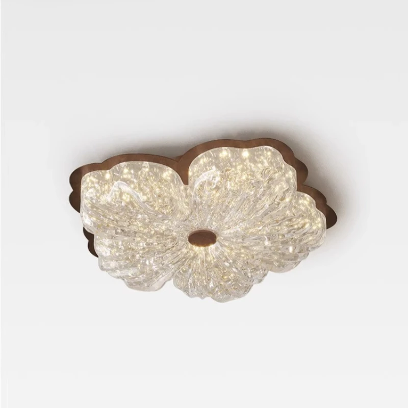 American Flower Shape Gold Foil Transparent Resin Ceiling Lights Living Room Bedroom Restaurant Kitchen Iron Base Hanging Lamps
American Flower Shape Gold Foil Transparent Resin Ceiling Lights Living Room Bedroom Restaurant Kitchen Iron Base Hanging Lamps