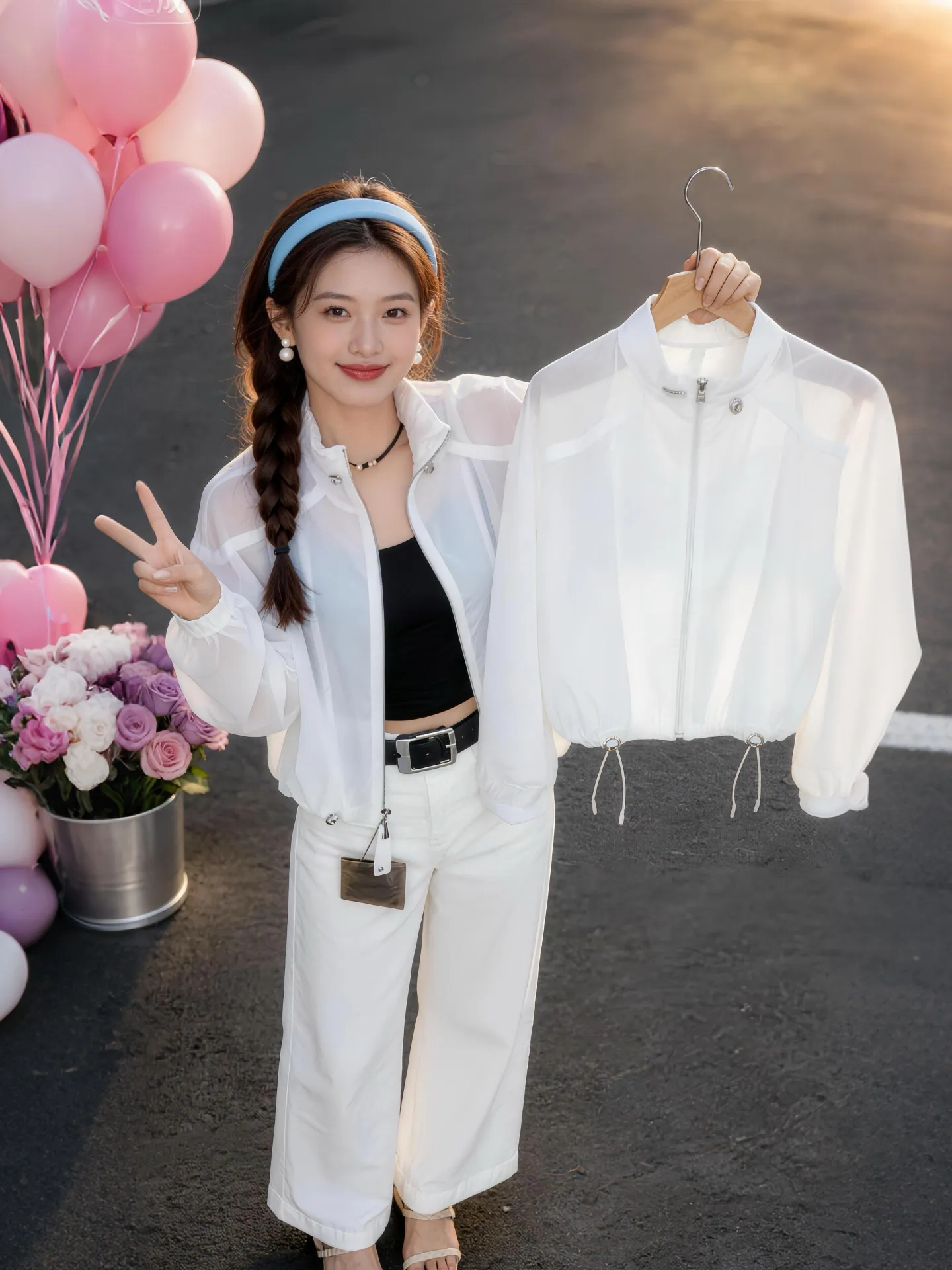 Unique Beautiful Light Weight Long Sleeve Women's Jacket Early Summer Trendy Fashionable Versatile Breathable Ladies Top
Unique Beautiful Light Weight Long Sleeve Women's Jacket Early Summer Trendy Fashionable Versatile Breathable Ladies Top