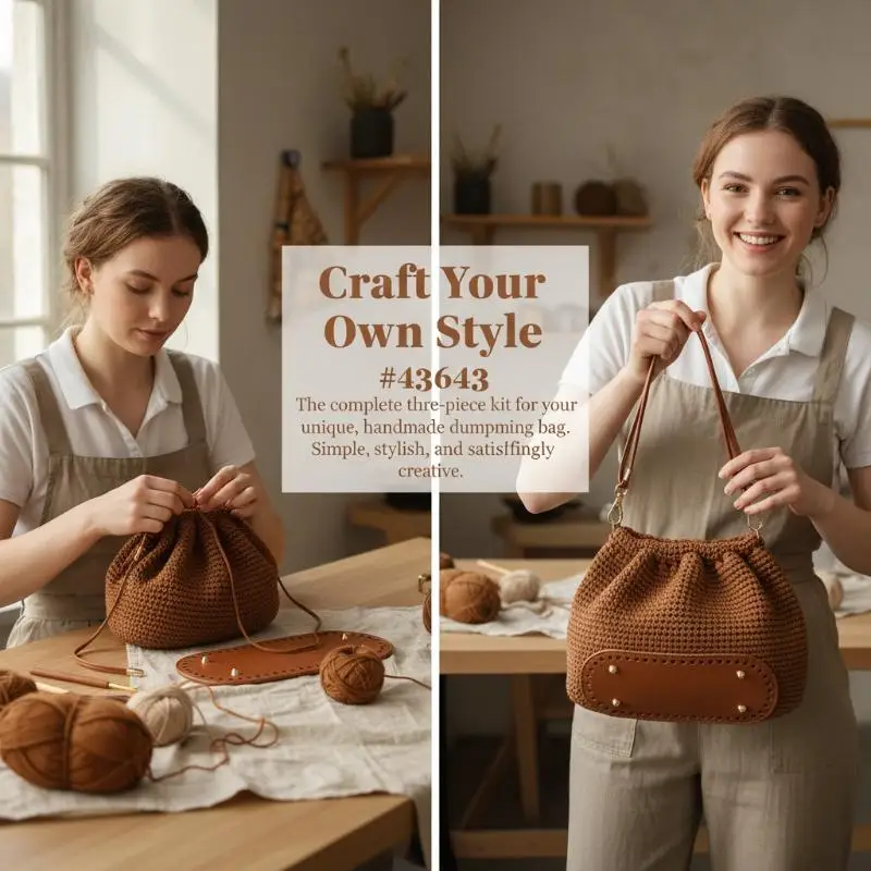 DIY Purse Making Kit With Chain PU Leather Bucket Bag Base & Shoulder Strap Crochet Handbag Accessories
DIY Purse Making Kit With Chain PU Leather Bucket Bag Base & Shoulder Strap Crochet Handbag Accessories