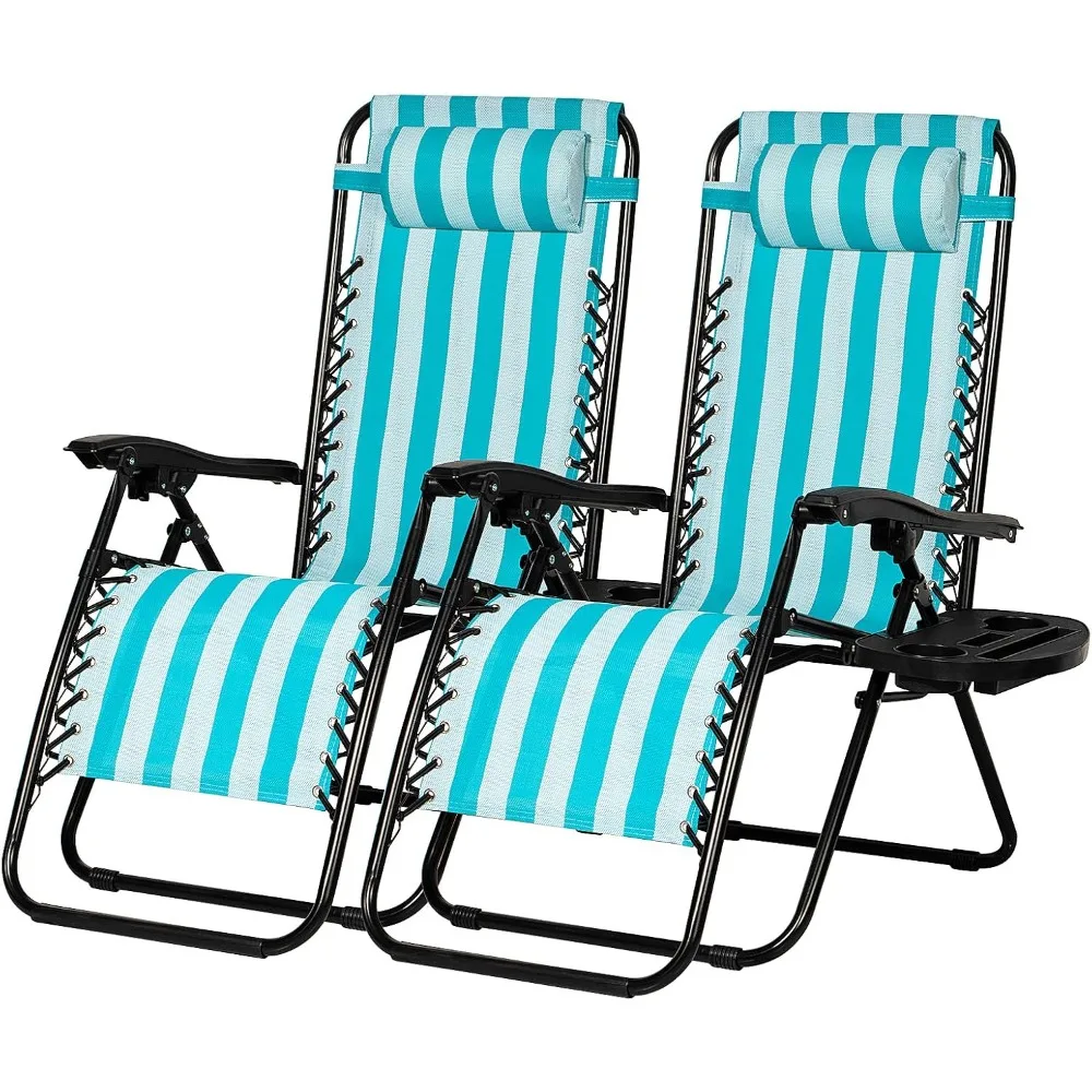 Set of 2 Relaxing Recliners Patio Chairs Adjustable Steel Mesh Zero Gravity Lounge Chair Beach Chairs with Pillow
Set of 2 Relaxing Recliners Patio Chairs Adjustable Steel Mesh Zero Gravity Lounge Chair Beach Chairs with Pillow