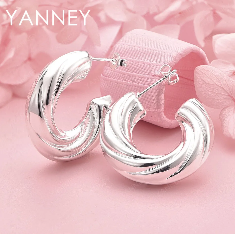 Luxury 925 Sterling Silver Delicate Spiral Round Stud Earrings for Women, Fashionable Party and Wedding Accessories Jewelry
Luxury 925 Sterling Silver Delicate Spiral Round Stud Earrings for Women, Fashionable Party and Wedding Accessories Jewelry