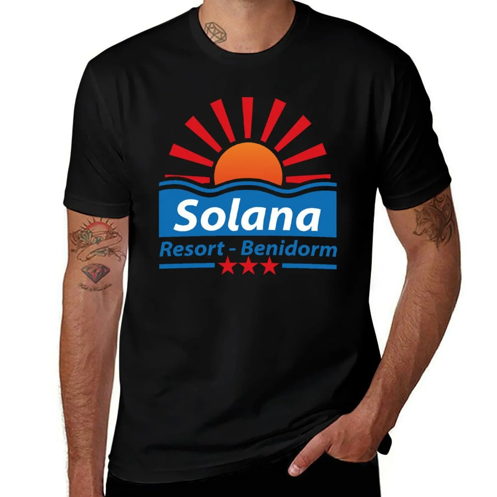 The Solana Resort Benidorm T-Shirt sports fans Man t-shirt plain black t shirts men
The Solana Resort Benidorm T-Shirt sports fans Man t-shirt plain black t shirts men