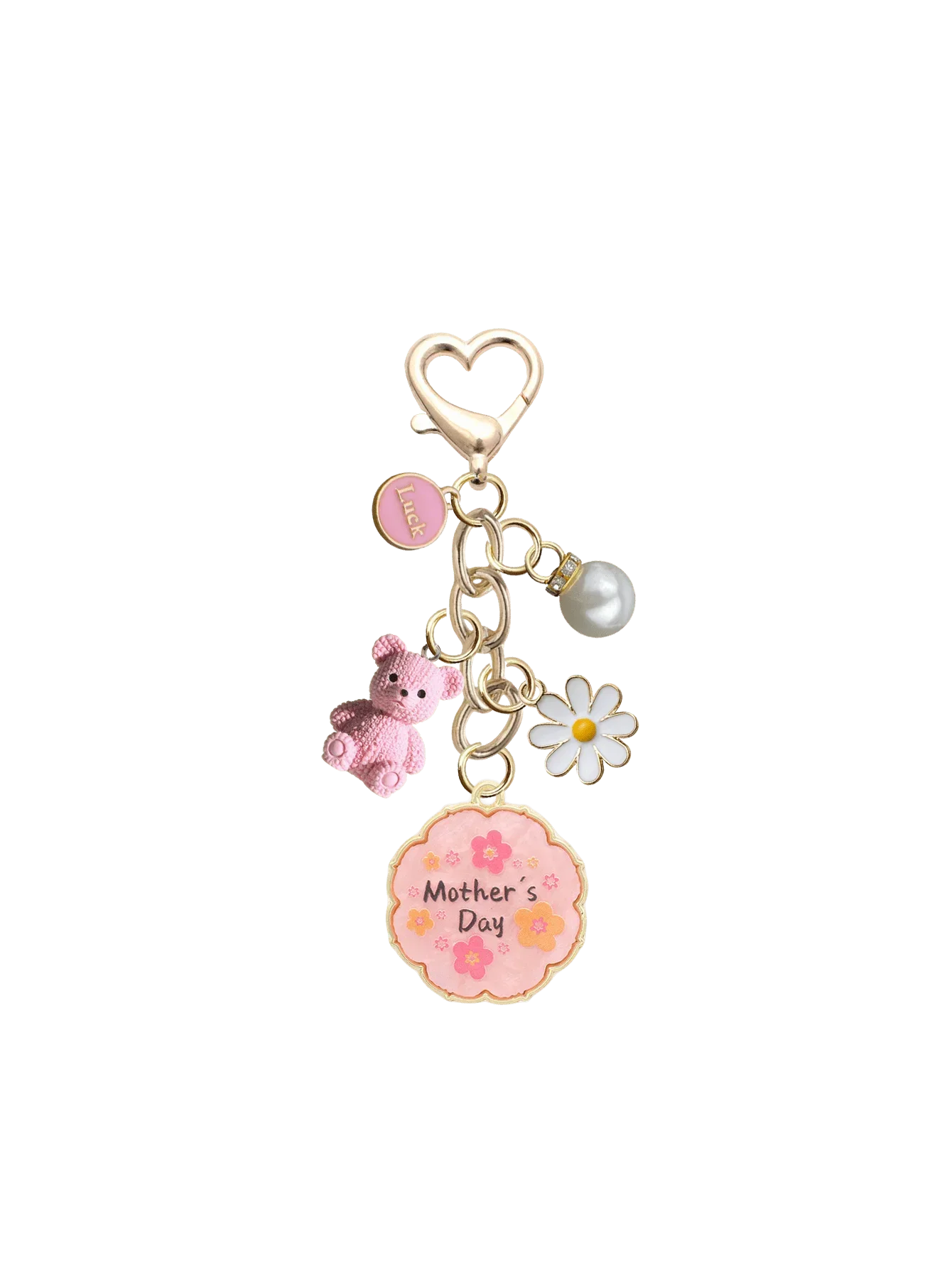 Mothers Day Bear Flower Pearl Keychain Bag Charm Car Accessory
Mothers Day Bear Flower Pearl Keychain Bag Charm Car Accessory