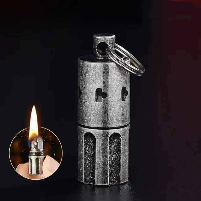 Mini Keychain Kerosene Lighter Windproof Diesel Cigarette Oil Lighter Gift Portable Survival Tool Men Gadgets
Mini Keychain Kerosene Lighter Windproof Diesel Cigarette Oil Lighter Gift Portable Survival Tool Men Gadgets