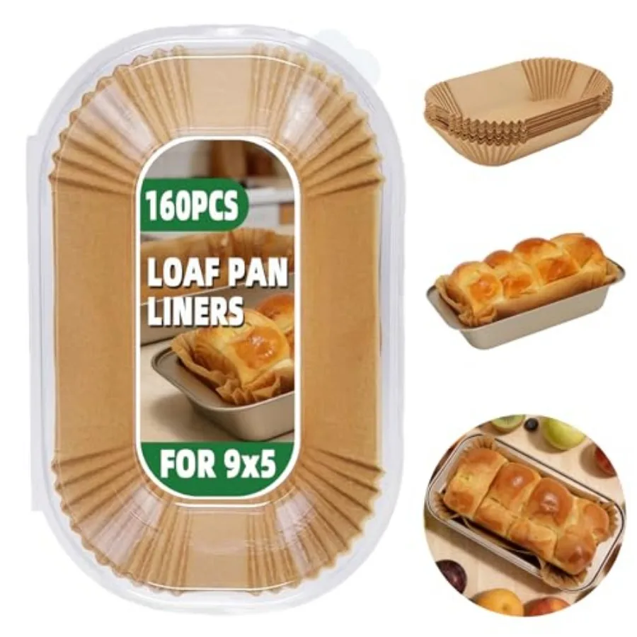 Loaf Pan Liners, 160pcs Bread Pan Liners for Baking 9x5inch, Loaf Pans Parchment Liners, Non-Stick Disposable Parchment Paper f
Loaf Pan Liners, 160pcs Bread Pan Liners for Baking 9x5inch, Loaf Pans Parchment Liners, Non-Stick Disposable Parchment Paper f