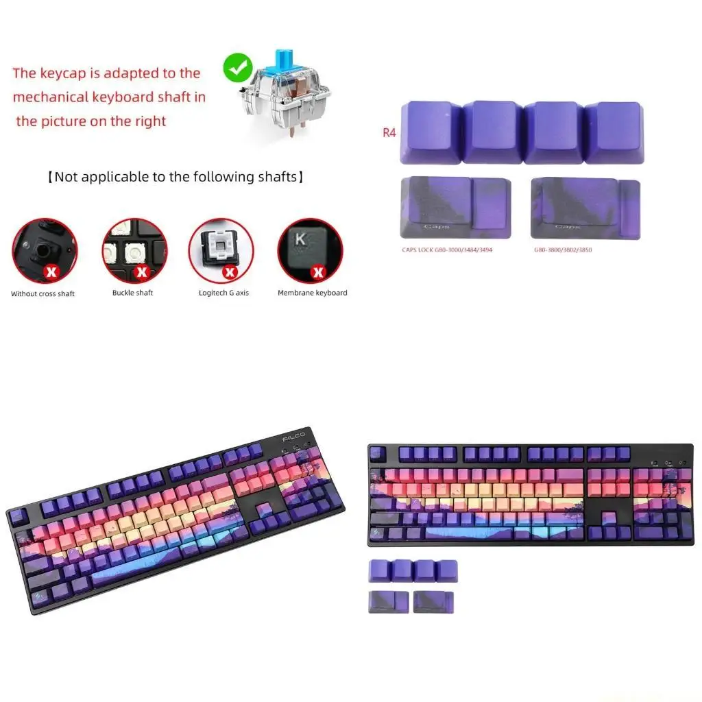 Фиолетовые OEM-профильные колпачки для клавиш PBT 5 Face Dye-Sub, 128 клавиш, полный набор, пробел 6,25U для GH60 \ IKBC \ Duck
Фиолетовые OEM-профильные колпачки для клавиш PBT 5 Face Dye-Sub, 128 клавиш, полный набор, пробел 6,25U для GH60 \ IKBC \ Duck