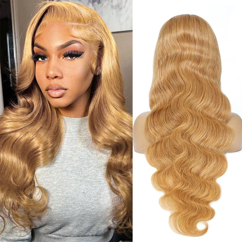 Honey Blonde Lace Front Wigs 100% Human Hair #27 Color body wave Lace Frontal Wigs 13x4 13x6 HD Lace Front Wig For Women
Honey Blonde Lace Front Wigs 100% Human Hair #27 Color body wave Lace Frontal Wigs 13x4 13x6 HD Lace Front Wig For Women