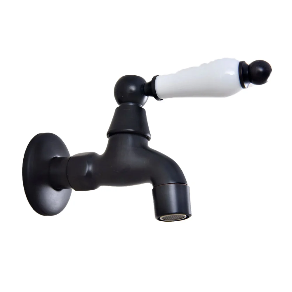 Black Oil Rubbed Brass Ceramic Handle Wall Mount Bathroom Mop Pool Faucet /Garden Water Tap / Laundry Sink Water Taps Lav341
Black Oil Rubbed Brass Ceramic Handle Wall Mount Bathroom Mop Pool Faucet /Garden Water Tap / Laundry Sink Water Taps Lav341