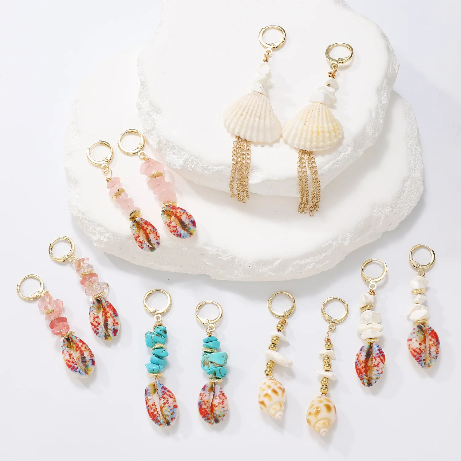 Bohemian Ocean Beach Shell Drop Earrings For Women Jewelry 2025 Trending New Vintage Ethnic Natural Shell Crushed Stone Earrings
Bohemian Ocean Beach Shell Drop Earrings For Women Jewelry 2025 Trending New Vintage Ethnic Natural Shell Crushed Stone Earrings