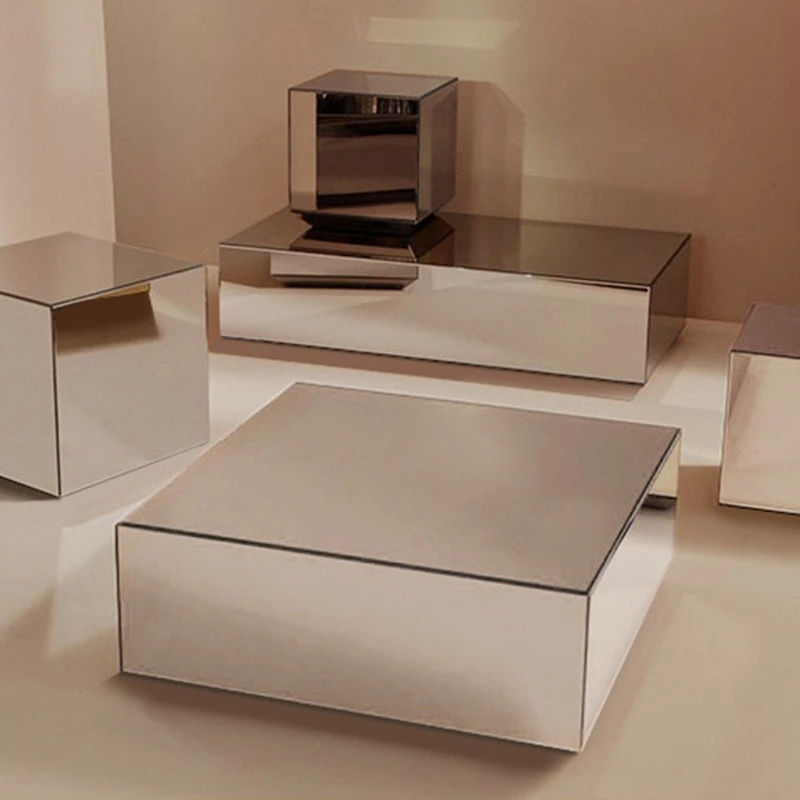 Minimalist square glass mirror coffee table bedside table blogger with the same
Minimalist square glass mirror coffee table bedside table blogger with the same