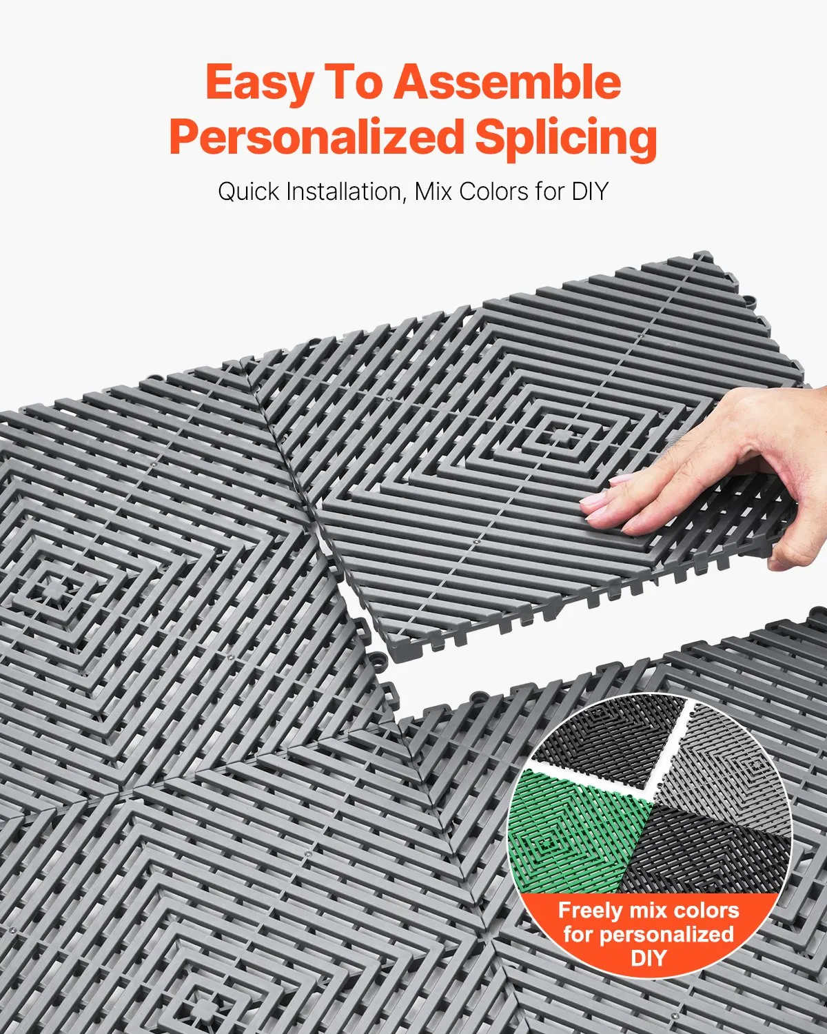 Interlocking Drainage Mat, 12” X 12” Modular Interlocking Cushion, 12 Pcs Splicing Drainage Mats, Non-Slip Gray PP Drainage
Interlocking Drainage Mat, 12” X 12” Modular Interlocking Cushion, 12 Pcs Splicing Drainage Mats, Non-Slip Gray PP Drainage