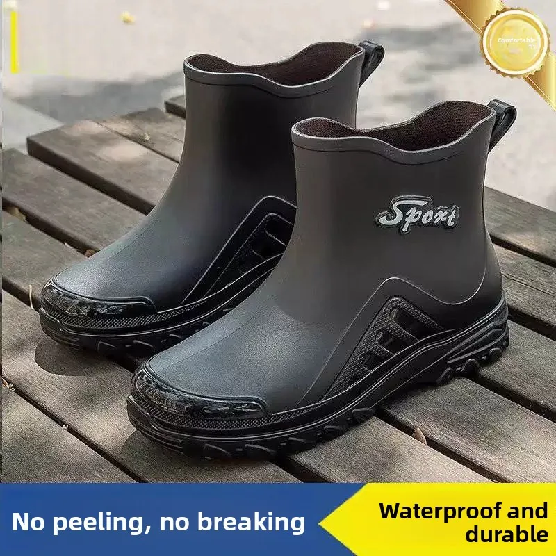 Men's Fashionable Waterproof Non-slip Wear-resistant Fleece-lined Rain Boots Fishing Kitchen Special Labor Protection Shoes
Men's Fashionable Waterproof Non-slip Wear-resistant Fleece-lined Rain Boots Fishing Kitchen Special Labor Protection Shoes