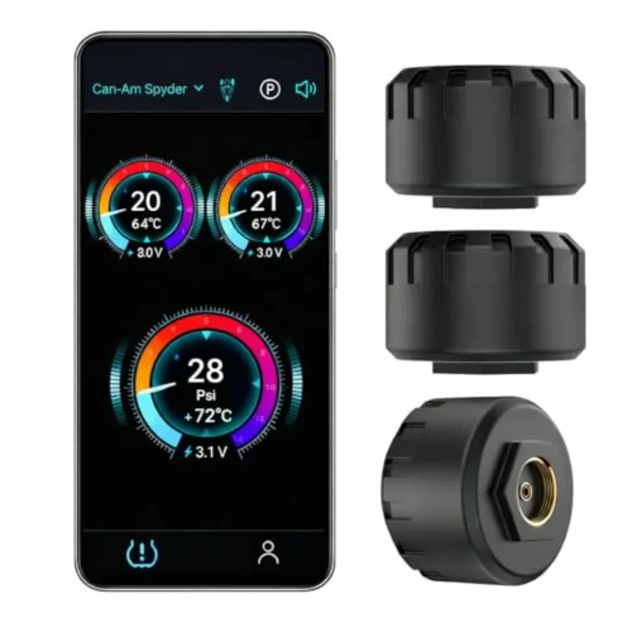 Motorcycle Tire Pressure Monitoring System Bluetooth TPMS for Motorcycles Real-Time Tire Pressure and Temperature Monitor with
Motorcycle Tire Pressure Monitoring System Bluetooth TPMS for Motorcycles Real-Time Tire Pressure and Temperature Monitor with