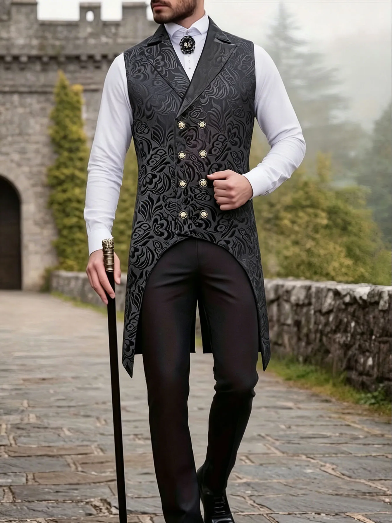 Men's Victorian Steampunk Gothic Sleeveless Waistcoat
Men's Victorian Steampunk Gothic Sleeveless Waistcoat