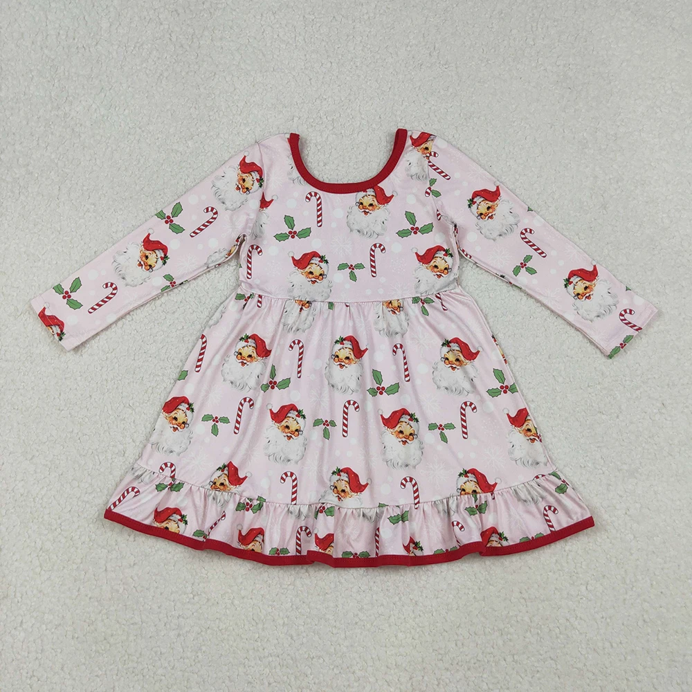 Baby Girls Santa Holly Candy Cane Christmas Ruffle Knee-Length Dress Long Sleeves Girls Christmas Dresses for Holiday Outfits
Baby Girls Santa Holly Candy Cane Christmas Ruffle Knee-Length Dress Long Sleeves Girls Christmas Dresses for Holiday Outfits