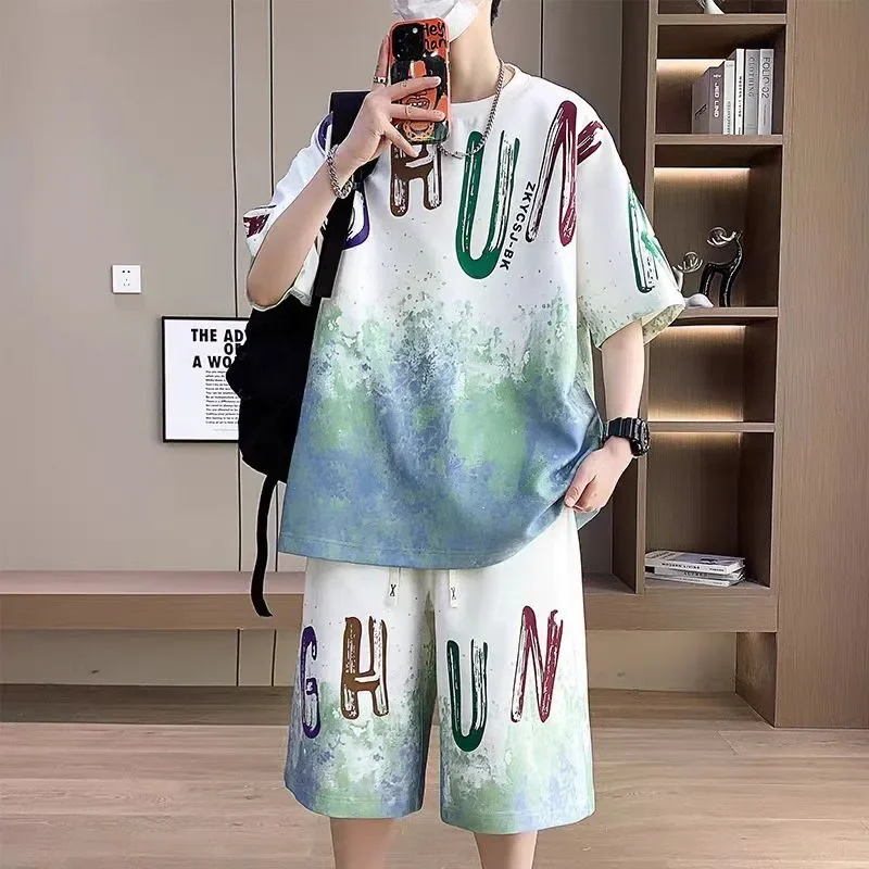 Men's Gradient Print T-shirt and Shorts Set Summer Cool Casual Sportswear 2 Piece Outfit
Men's Gradient Print T-shirt and Shorts Set Summer Cool Casual Sportswear 2 Piece Outfit