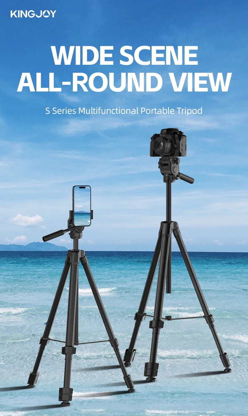 KINGJOY 70" /177cm Aluminum Lightweight Travel Outdoor DSLR Tripods with 360° Ball Head Quick Release Head for Sony/Nikon/Canon
KINGJOY 70" /177cm Aluminum Lightweight Travel Outdoor DSLR Tripods with 360° Ball Head Quick Release Head for Sony/Nikon/Canon